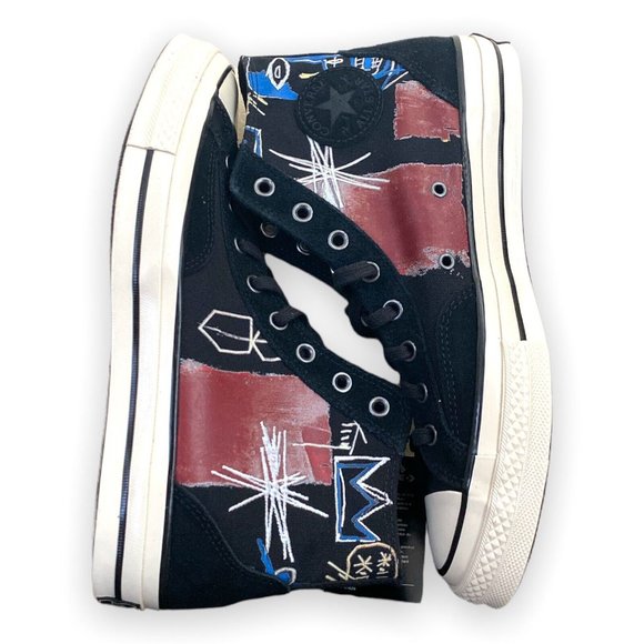Converse Jean-Michel Basquiat X Chuck 70 HI Black Multi 172585C Mens 8.5 WM 10.5 main image 5